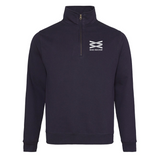Arias Mid 1/4 Zip Neck Sweat - French Navy