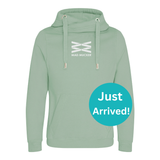 Aspen Cross Neck Hoodie - Cool Green
