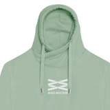 Aspen Cross Neck Hoodie - Cool Green