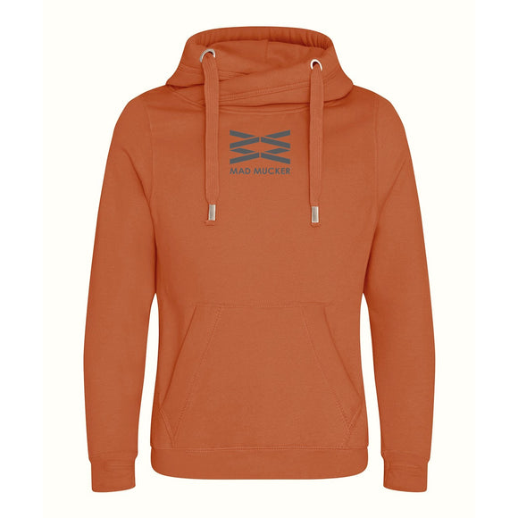 Aspen Cross Neck Hoodie - Burnt Orange