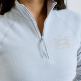 Ava Zip Neck Fleece - Softest Grey