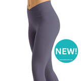 Siara Cross Over Leggings - Charcoal