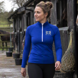 Zeta Zip Neck - Azure Blue